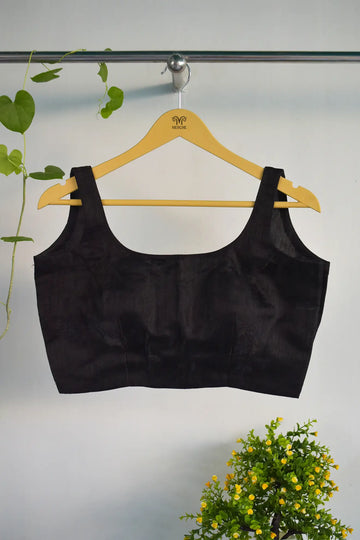 Tussore black blouse - MESCHE