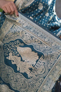 Aaradhya- Deep Teal Banarasi Silk Saree - MESCHE