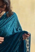 Neelam- Georgette Lucknowi chikankari embroidery Saree - MESCHE