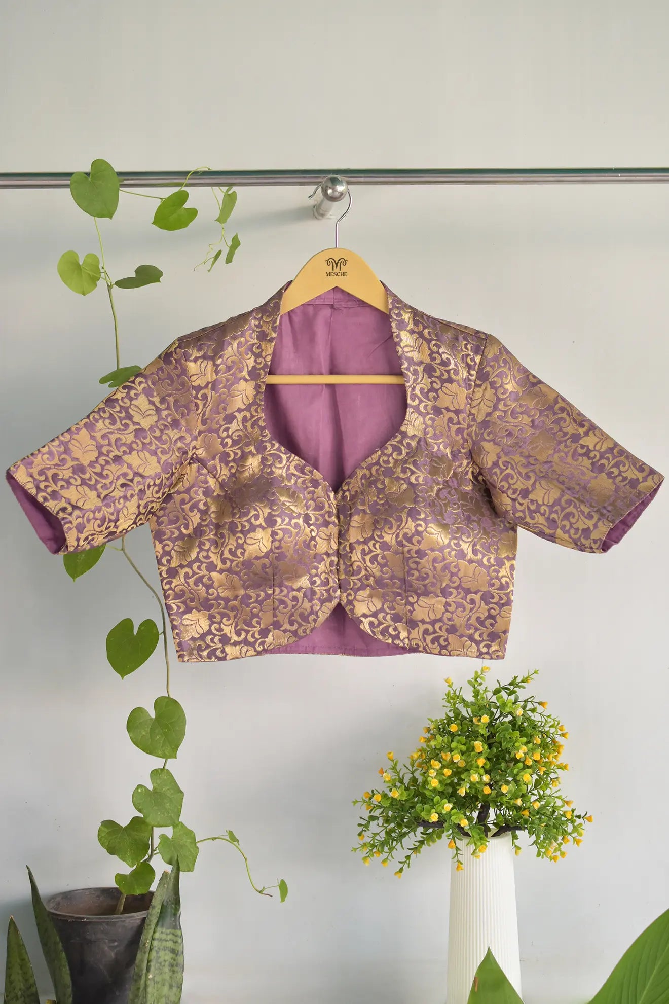 Rajwadi Choli-Mauve Blouse - MESCHE