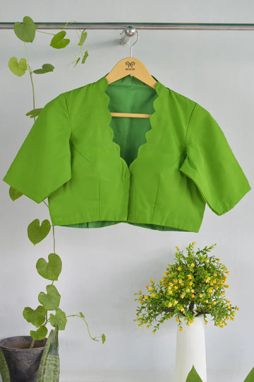 Parrot Green Basic Blouse - MESCHE